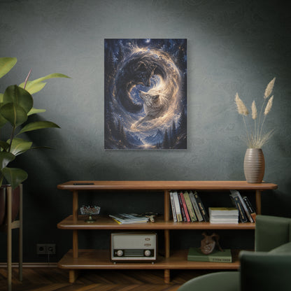 Celestial Wolf Pair Energy Vortex Wall Art & Canvas Print