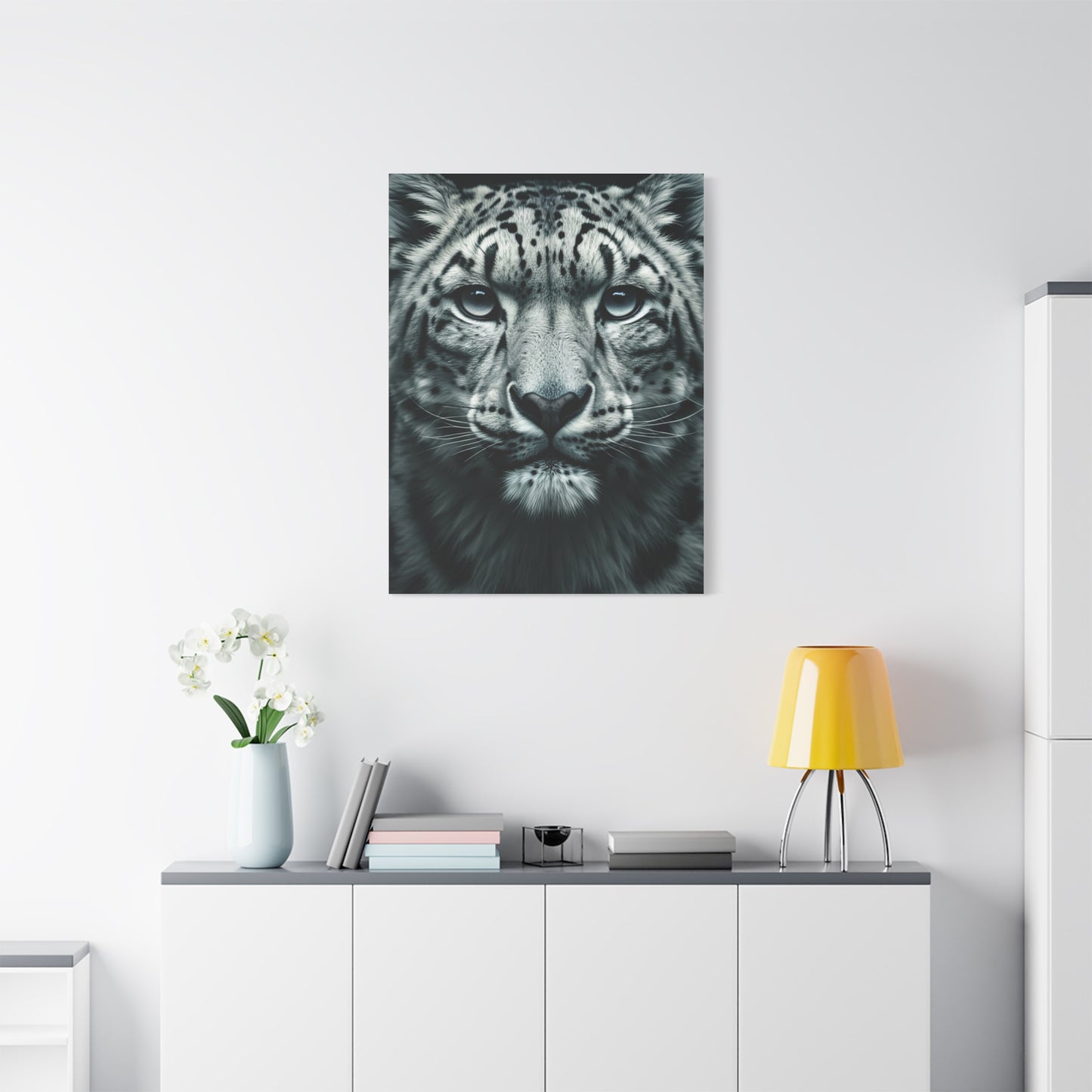 Snow Leopard Intense Gaze Wall Art & Canvas Prints
