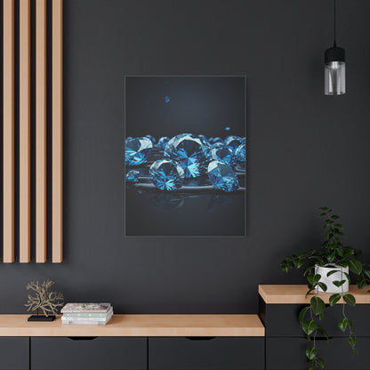 Scattered Blue Diamonds Luxury Wall Art & Canvas Prints