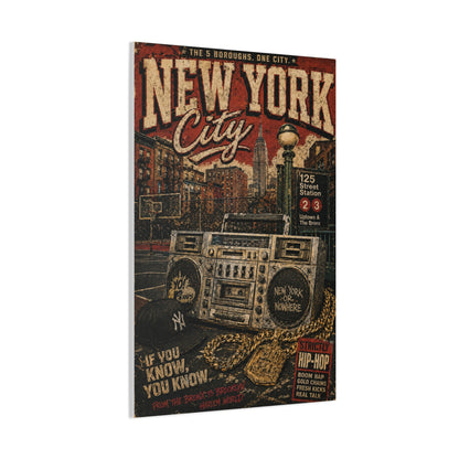 Vintage Hip Hop NYC Poster Scene Wall Art & Canvas Print