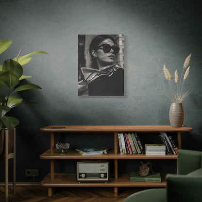 High-Fashion Sunglasses Portrait Wall Art & Canvas Print