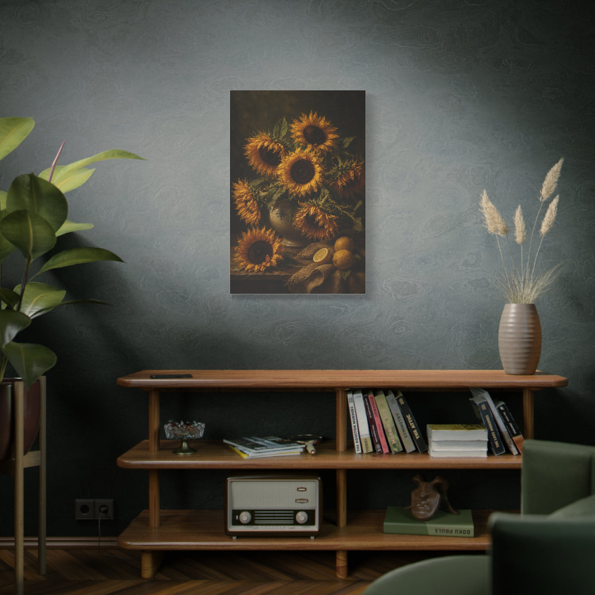 Old Master Sunflower Still Life Wall Art & Canvas Print