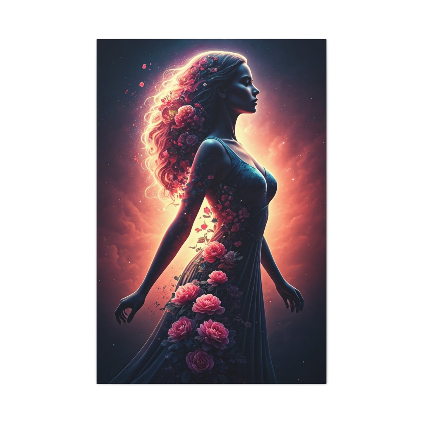 Blooming Energy Woman Wall Art & Canvas Prints