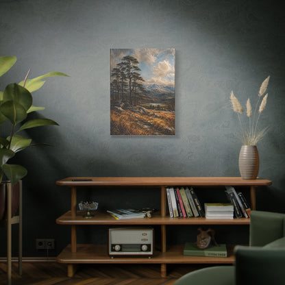 Mountain Pine Landscape Oil Painting Trees Wall Art & Canvas Print