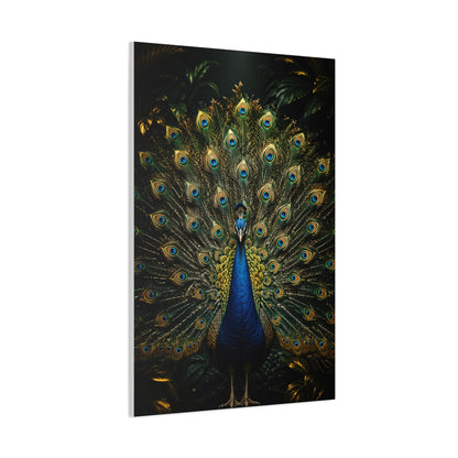 Opulent Jungle Peacock Display Wall Art & Canvas Print