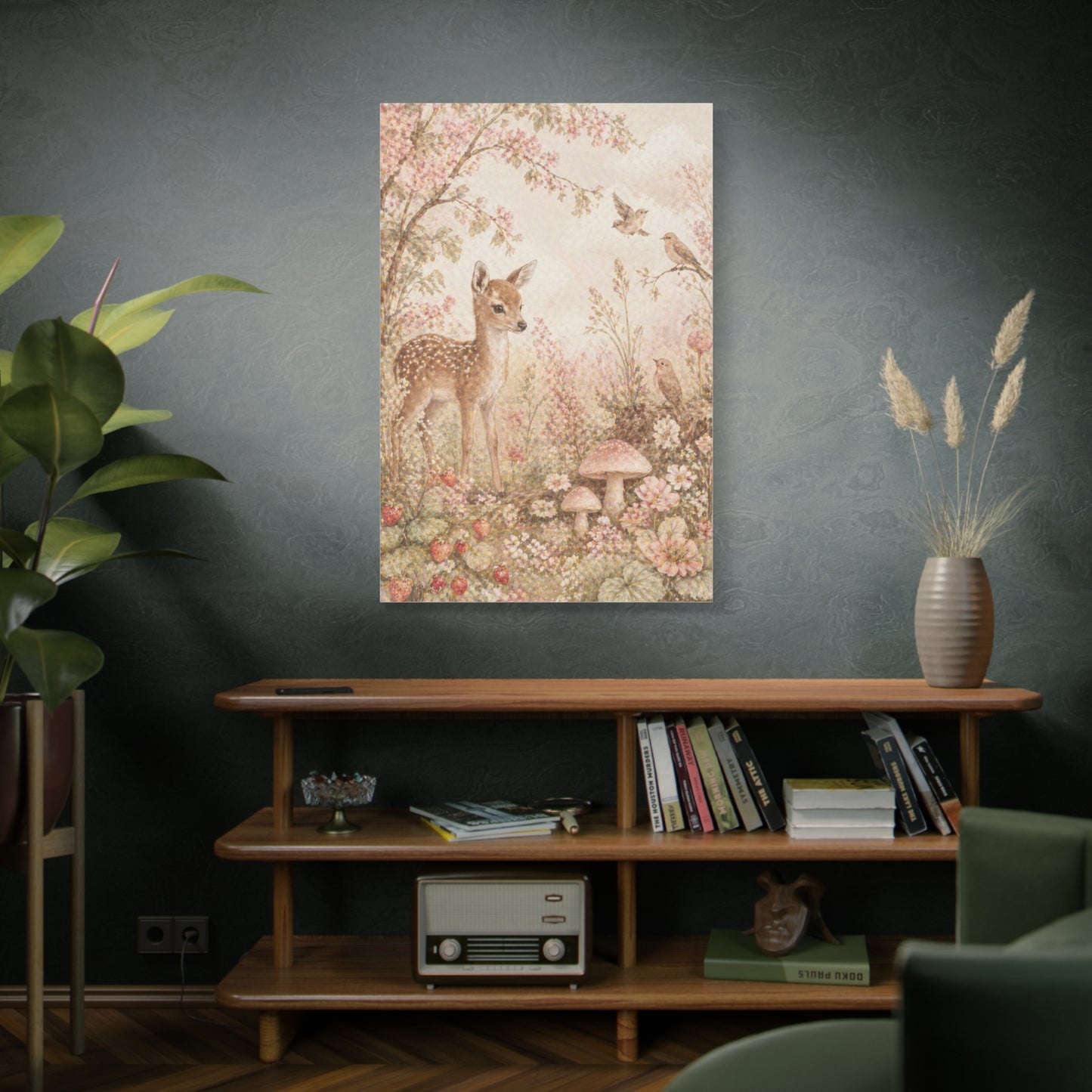 Soft Pink Woodland Storybook Wall Art & Canvas Print