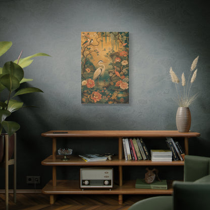 Golden Chinoiserie Garden Scene Wall Art & Canvas Print