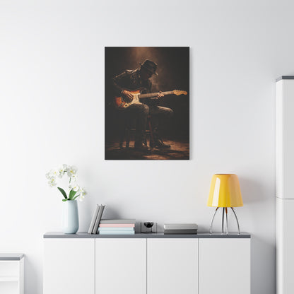 Vintage Electric Guitar Performance Wall Art & Canvas Print
