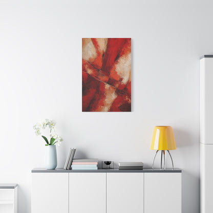 Textured Red Cross Pattern Abstraction Wall Art & Canvas Print
