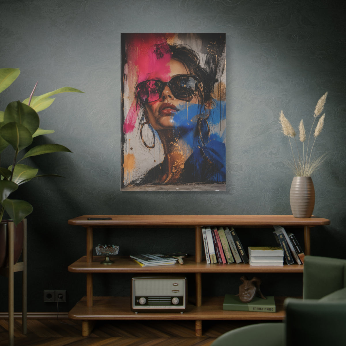 Urban Fashion Graffiti Portrait Street Wall Art & Canvas Print