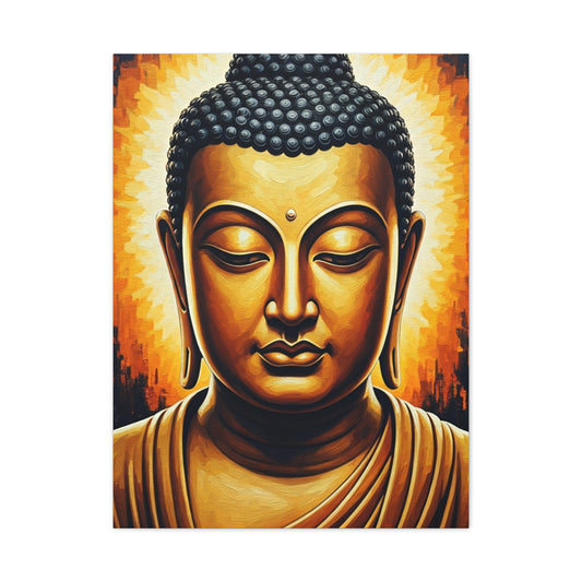 Golden Serenity Buddha Portrait