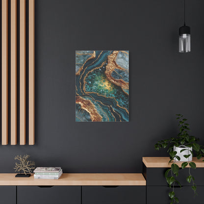 Emerald Gold Geode Abstract Wall Art & Canvas Print