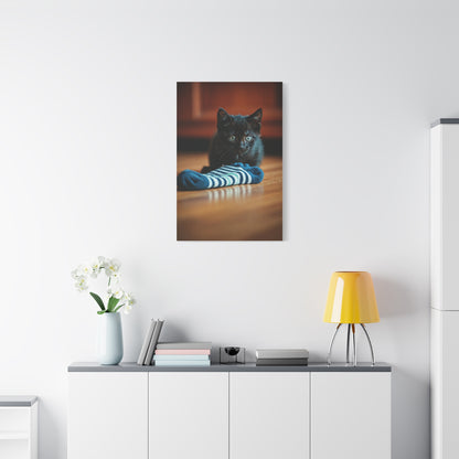 Playful Midnight Kitten Wall Art & Canvas Prints
