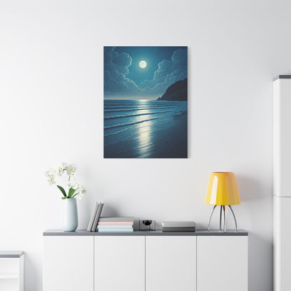 Moonlit Ocean Horizon Night Wall Art & Canvas Prints