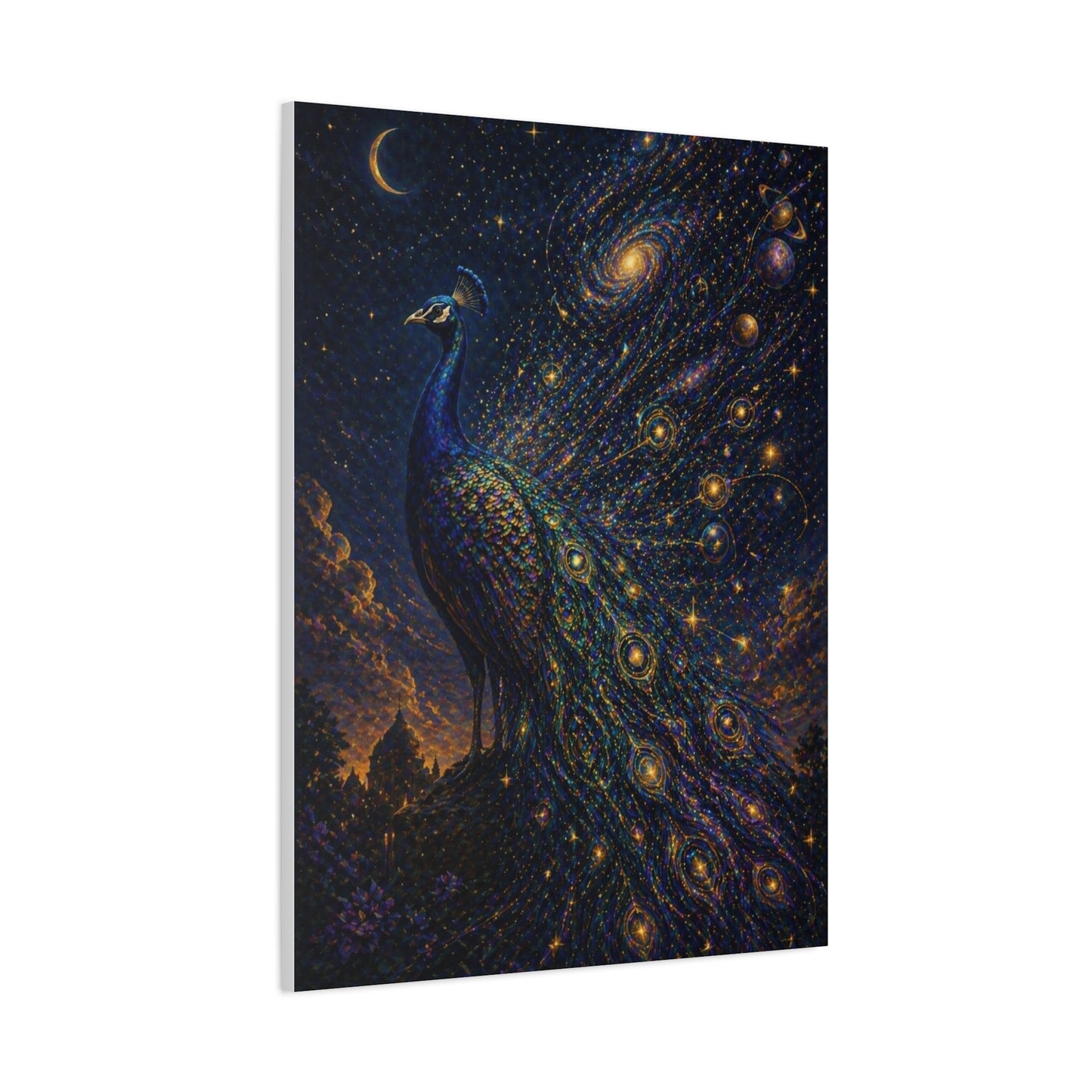 Celestial Peacock Constellation Wall Art & Canvas Print