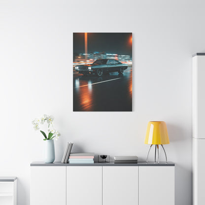 1968 Dodge Charger R/T Triple Black Night Cruise Wall Art & Canvas Prints