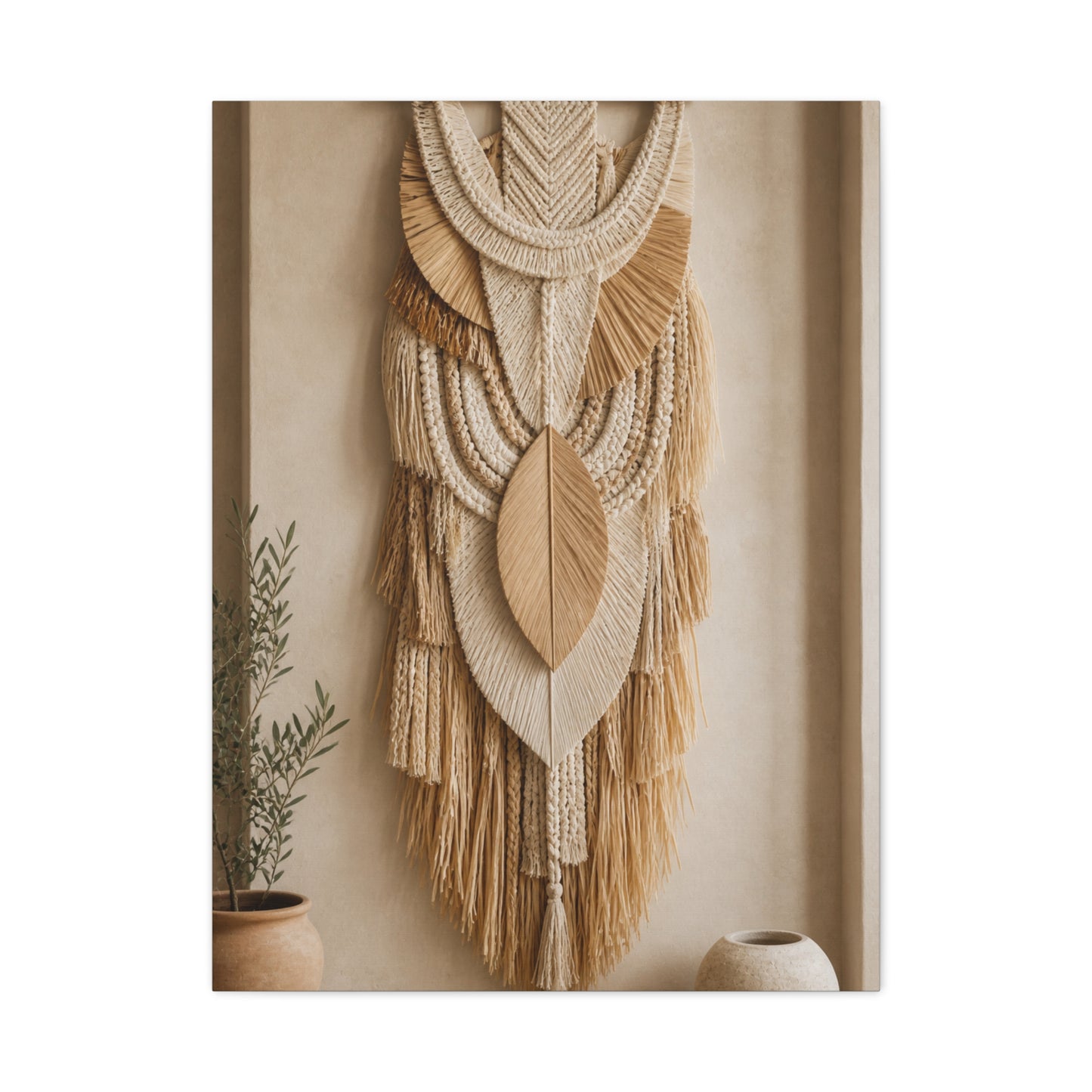 Handwoven Natural Fiber Wall Hanging Wall Art & Canvas Print