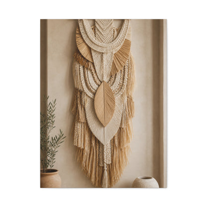 Handwoven Natural Fiber Wall Hanging Wall Art & Canvas Print