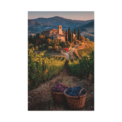 Tuscan Estate Vineyard View Wall Art & Canvas Print