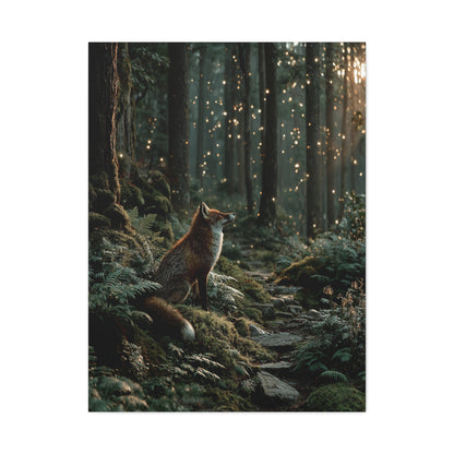 Enchanted Forest Fox Wall Art & Canvas Print