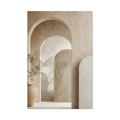 Soft Neutral Architectural Arch Wall Art & Canvas Print