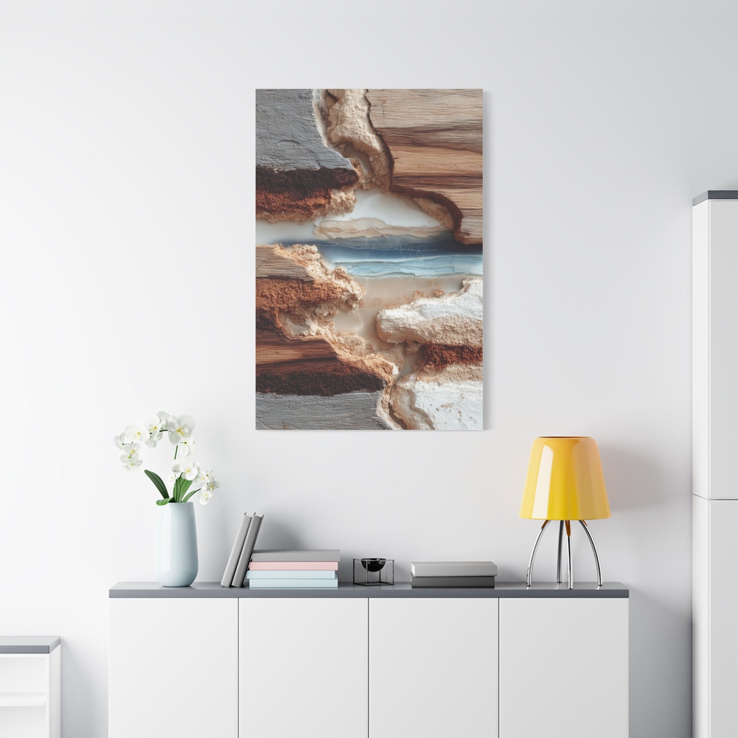 Eroded Earth Layer Abstraction Wall Art & Canvas Print
