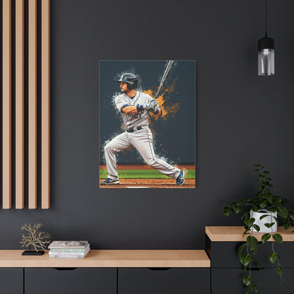 Batter Ready at Home Plate Stadium View Wall Art & Canvas Prints