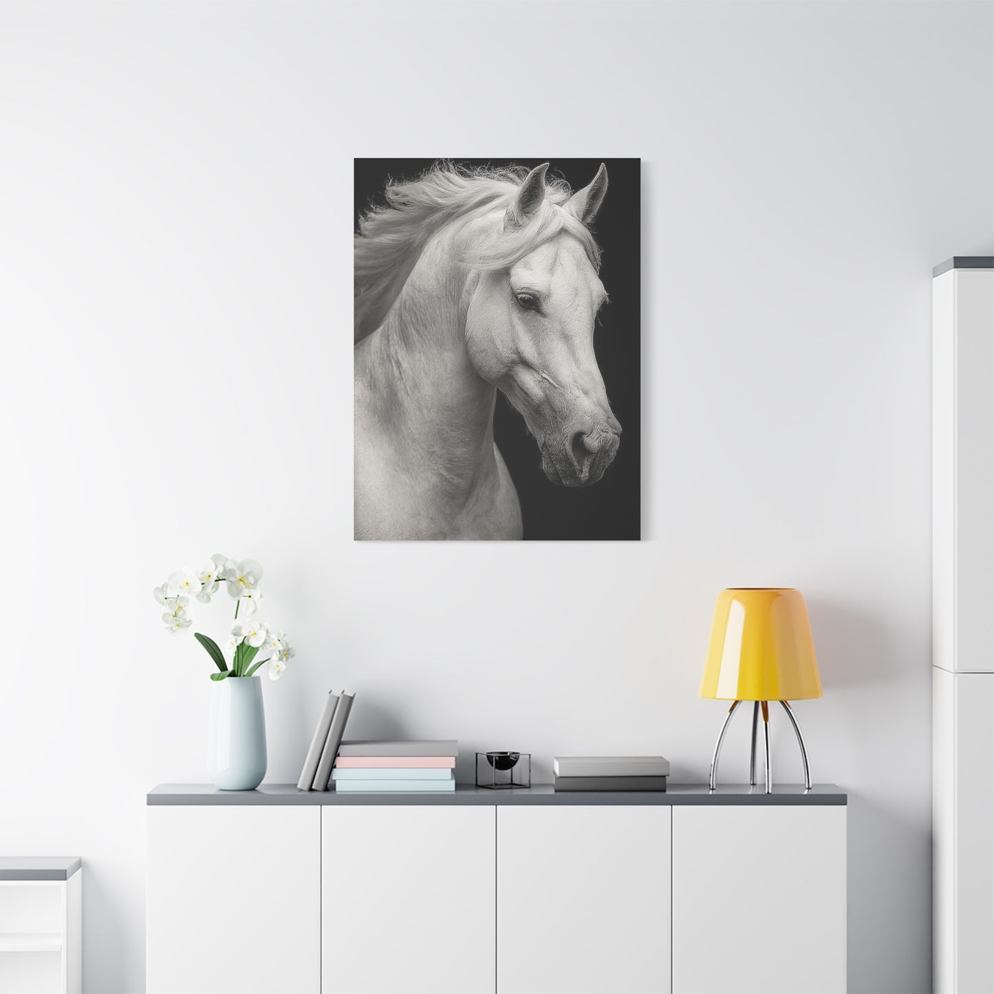 White Horse Fine Art Portrait Wall Art & Canvas Print