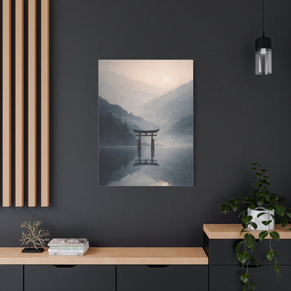 Zen Torii Reflection Wall Art & Canvas Print