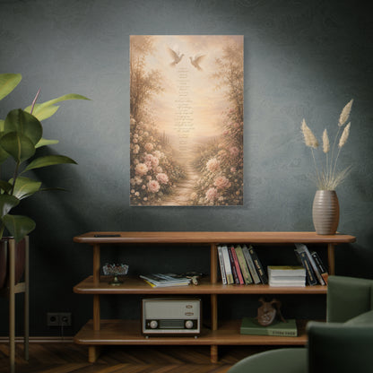 1 Corinthians 13 Dove Garden Scripture Wall Art & Canvas Print