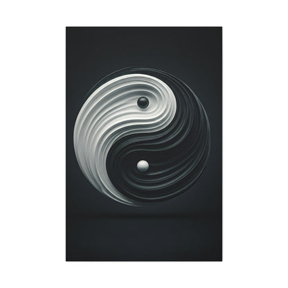 Monochrome Yin Yang Energy Wall Art & Canvas Prints
