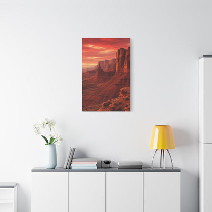 Desert Red Canyon Landscape Wall Art & Canvas Print
