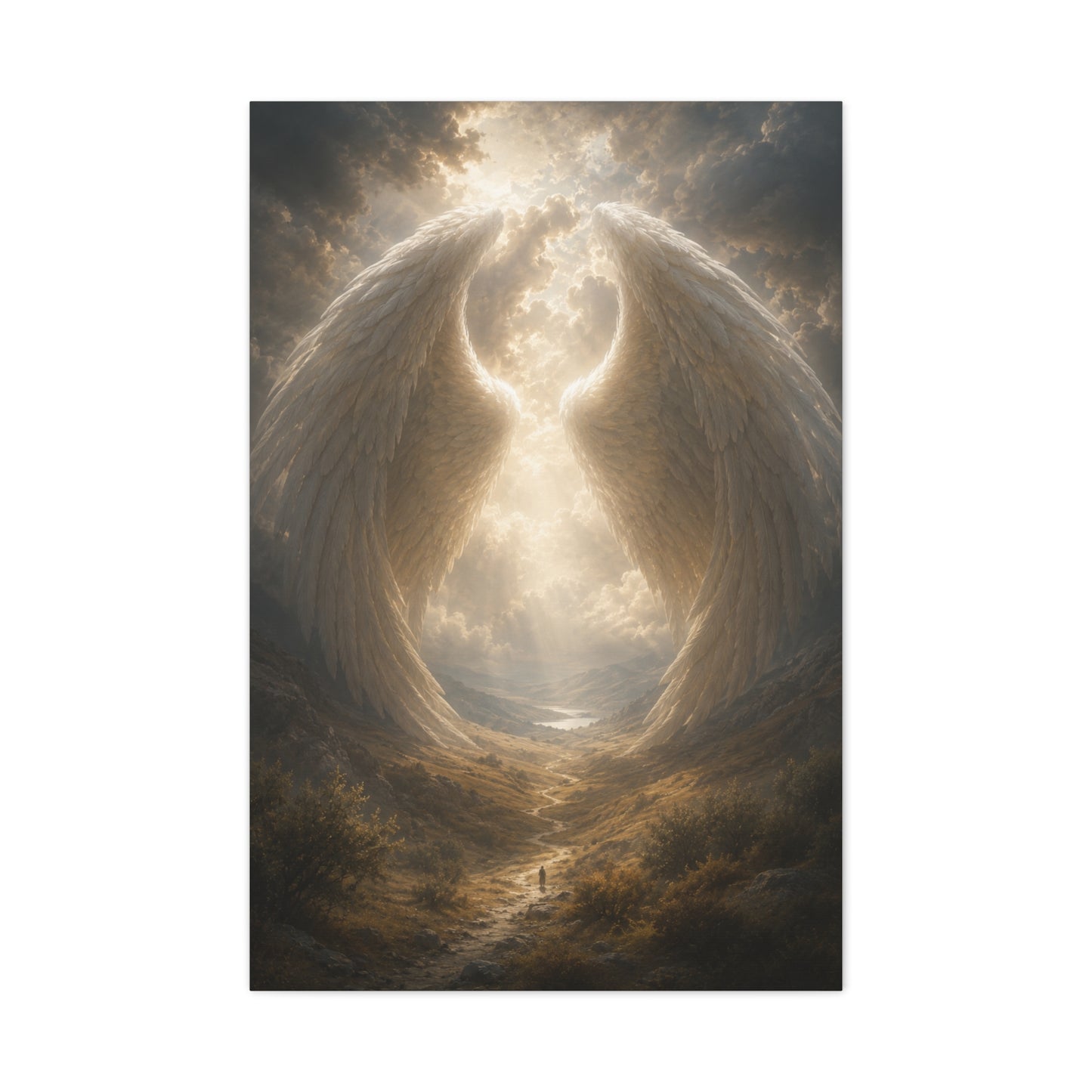 Under His Wings Scripture Wall Art & Canvas Print