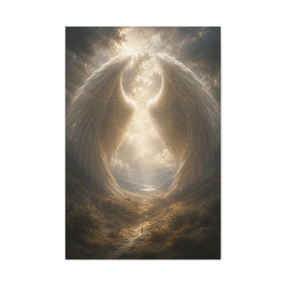 Under His Wings Scripture Wall Art & Canvas Print