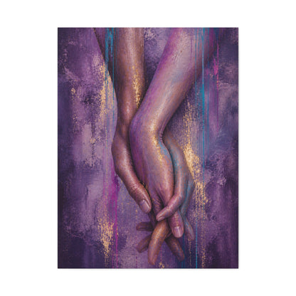 Intertwined Hands Abstract Emotion Wall Art & Canvas Print