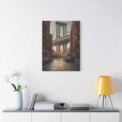 DUMBO Manhattan Bridge Perspective Wall Art & Canvas Print