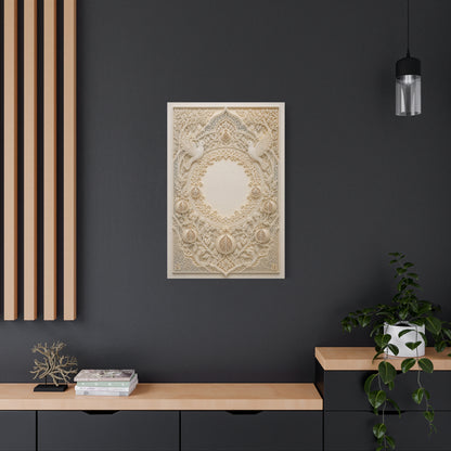 Ketubah-Inspired Papercut Relief Wall Art & Canvas Print