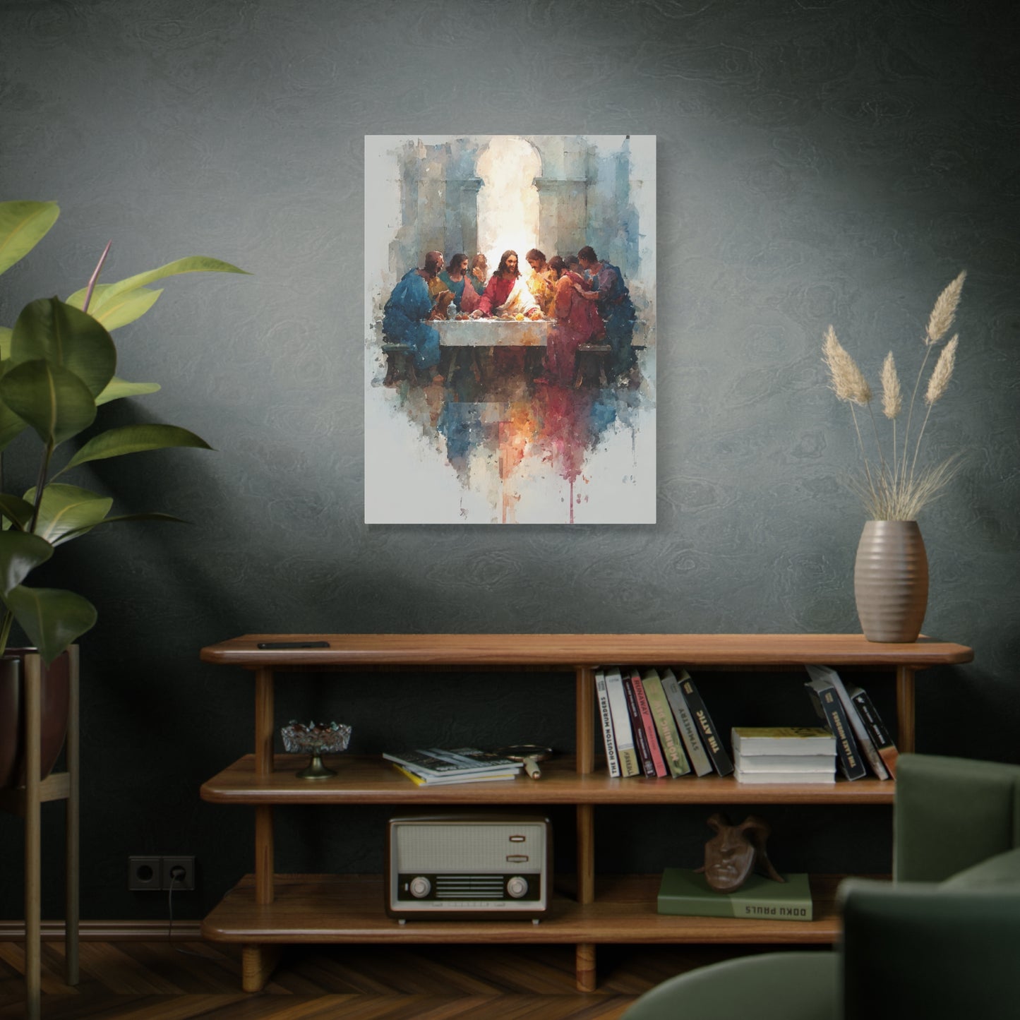 The Last Supper Watercolor Reflection Wall Art & Canvas Print