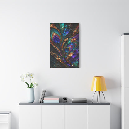 Abstract Peacock Ore Crystal Wall Art & Canvas Print