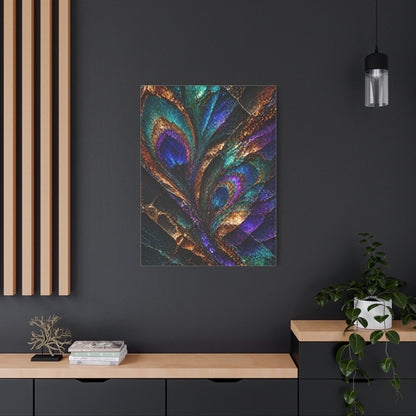 Abstract Peacock Ore Crystal Wall Art & Canvas Print