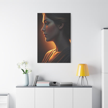 Soft Profile Glow Portrait Wall Art & Canvas Prints