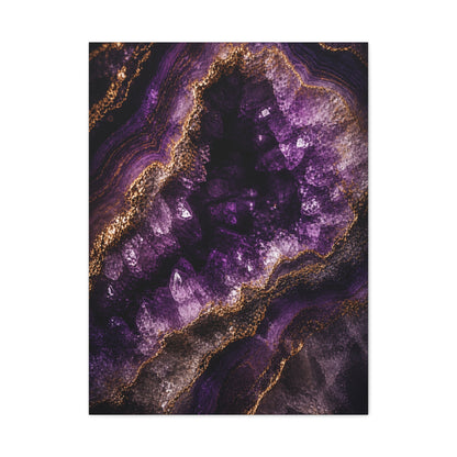 Amethyst Geode Crystal Abstraction Wall Art & Canvas Print