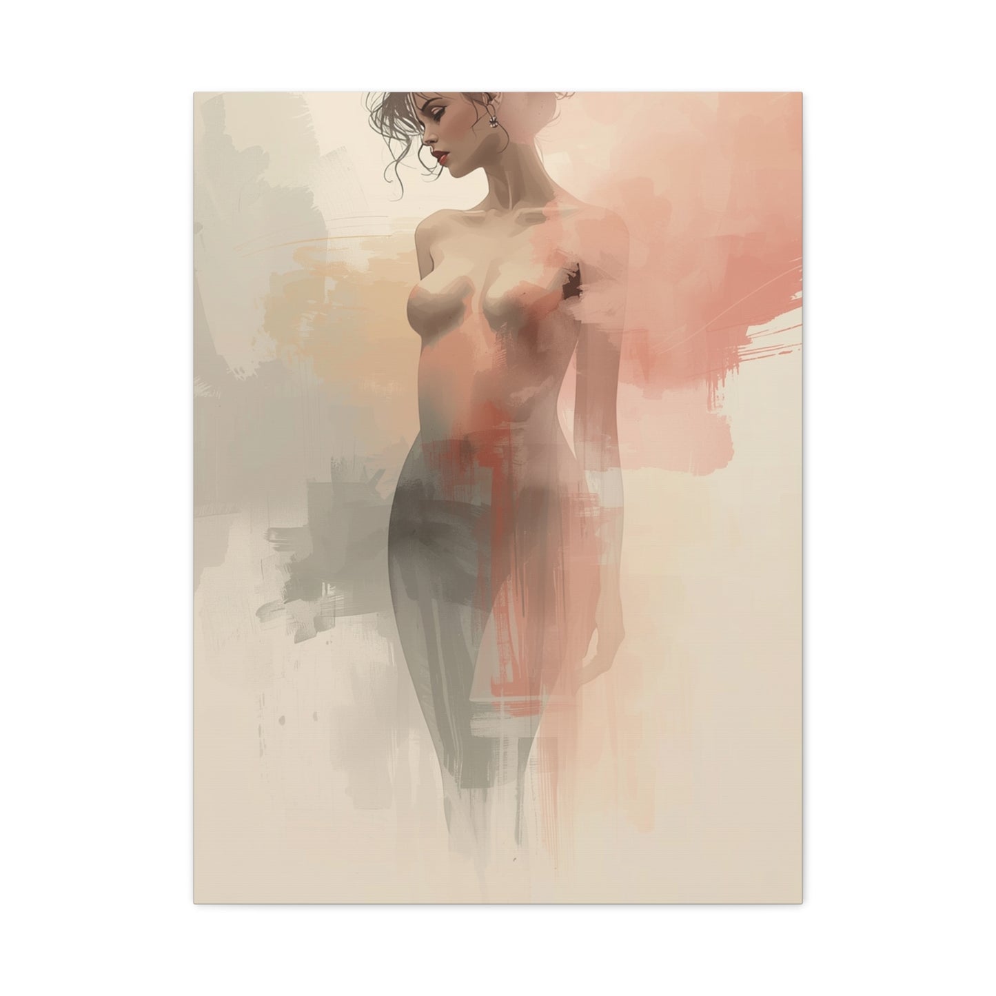 Soft Abstract Nude Silhouette Wall Art & Canvas Print