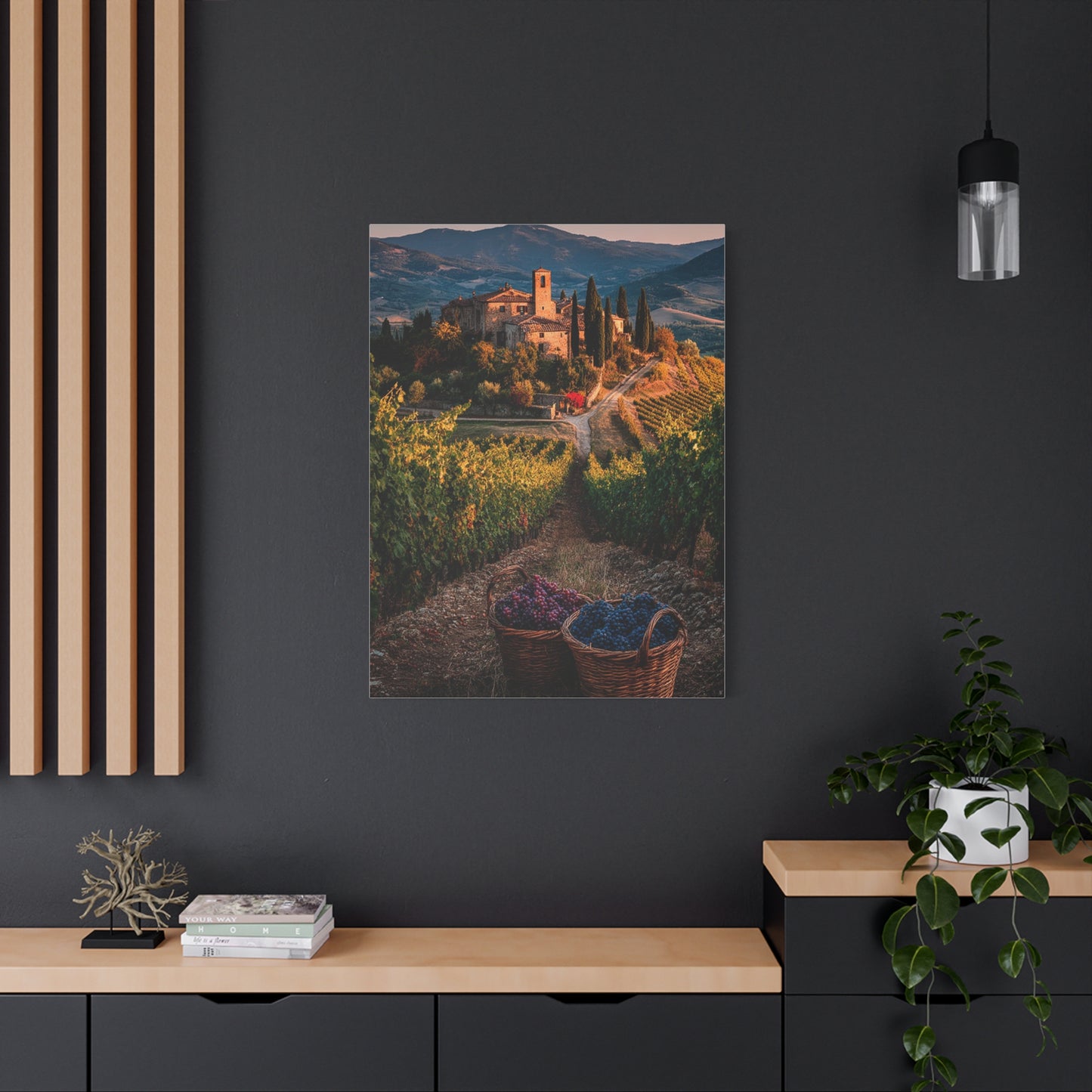 Tuscan Estate Vineyard View Wall Art & Canvas Print