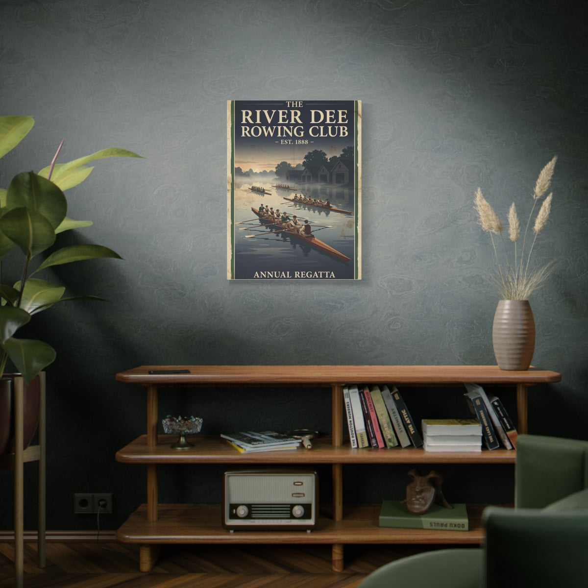 Heritage Rowing Regatta Poster Wall Art & Canvas Print
