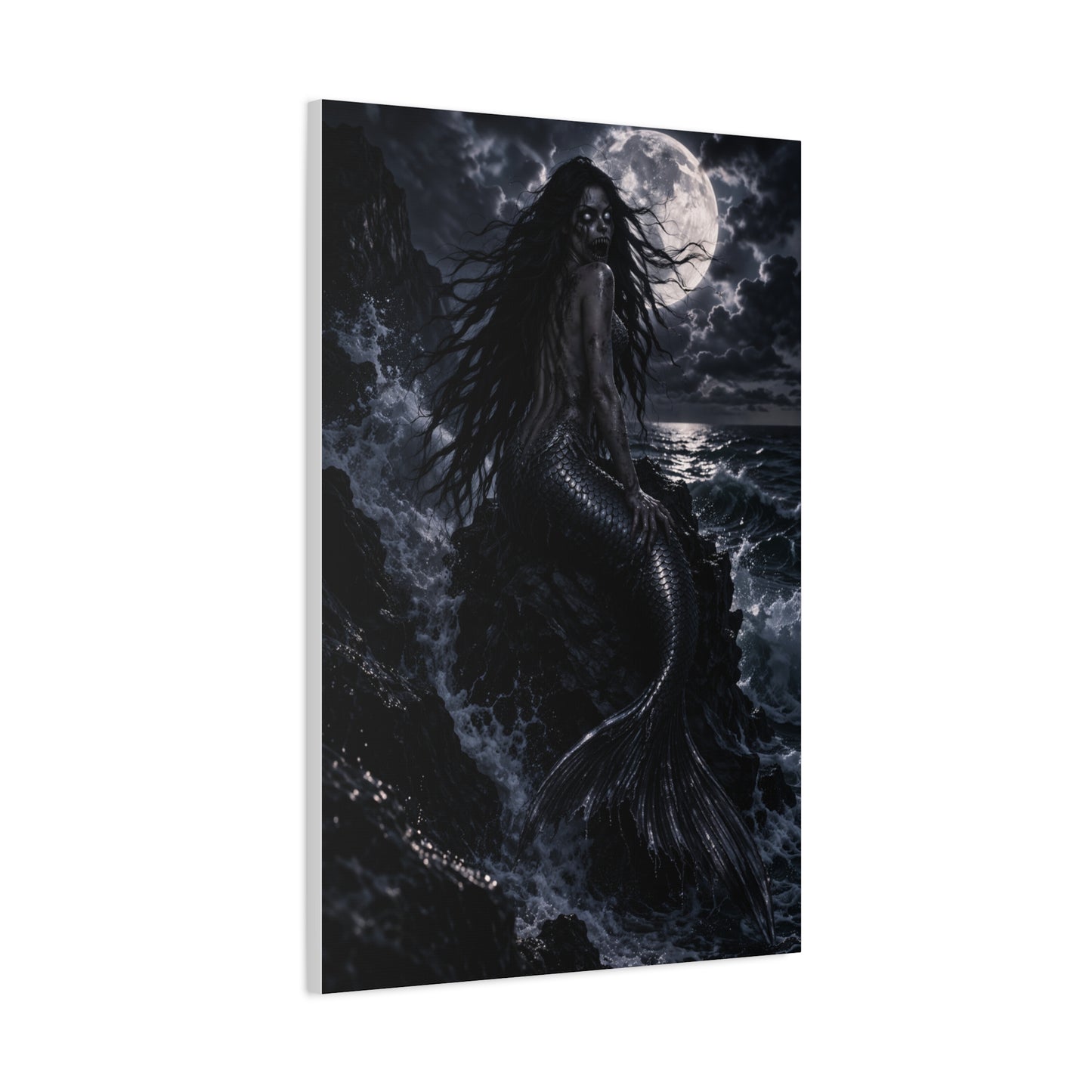 Moonlit Gothic Siren Darkness Wall Art & Canvas Print