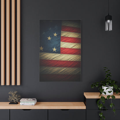 Vintage American Flag Heritage Wall Art & Canvas Prints