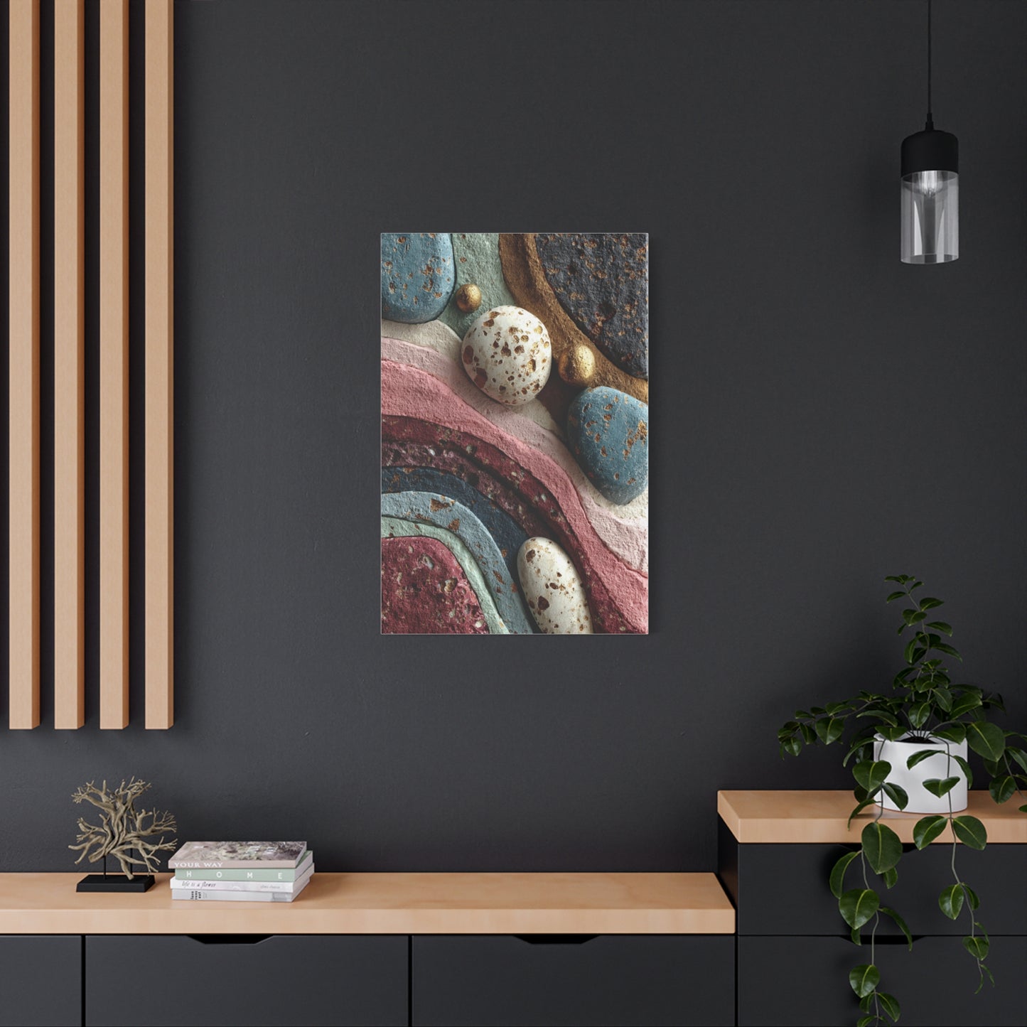 Layered Mineral Stone Abstract Wall Art & Canvas Print