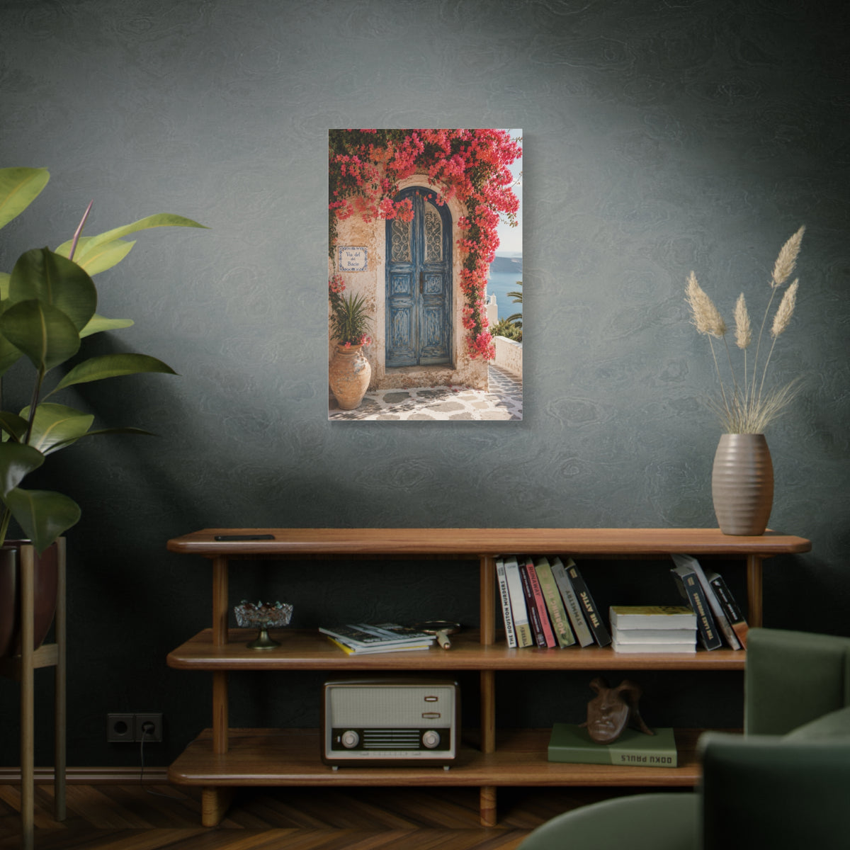 Bougainvillea Arch Mediterranean Door Tropical Wall Art & Canvas Print