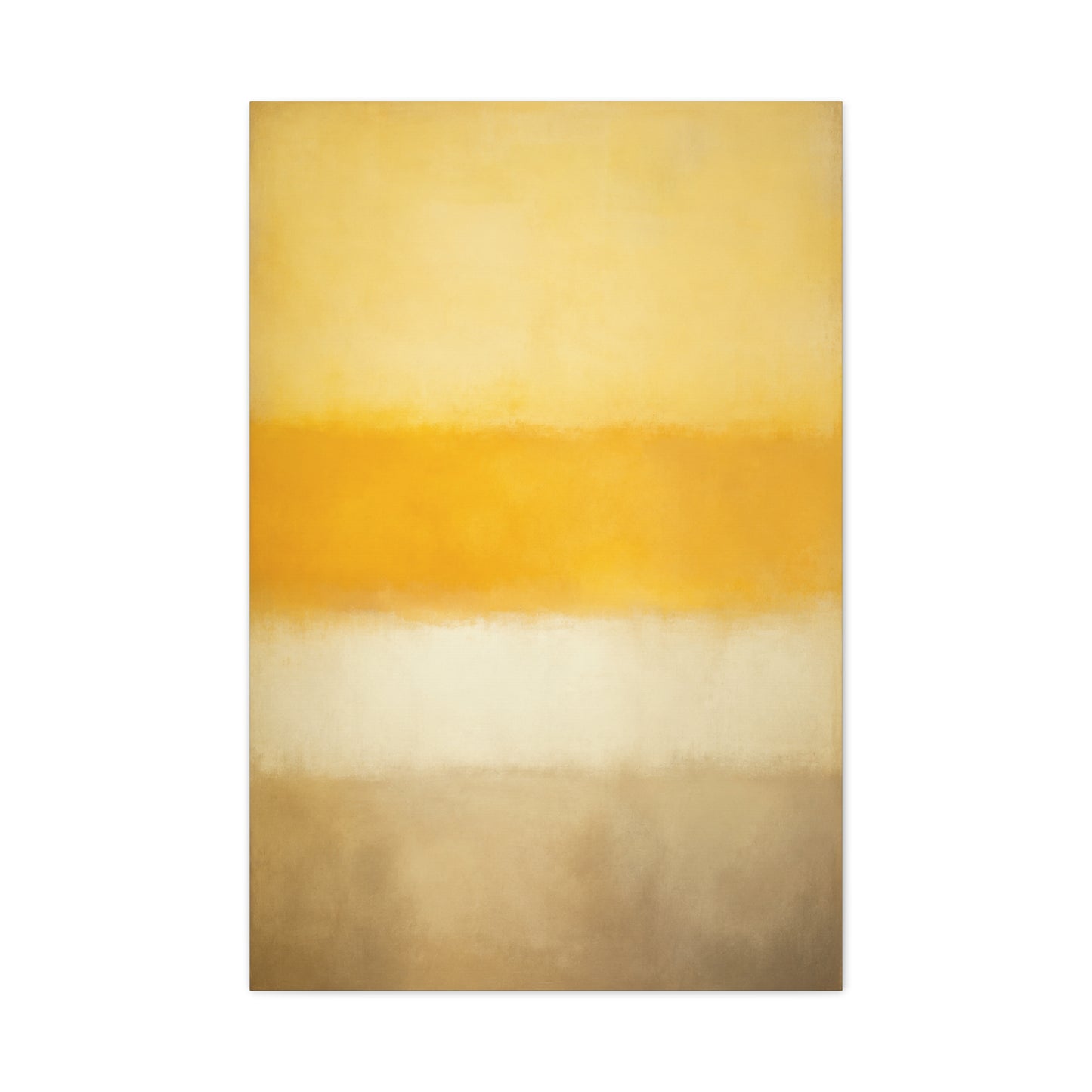 Minimal Color Field Golden Horizon Wall Art & Canvas Print